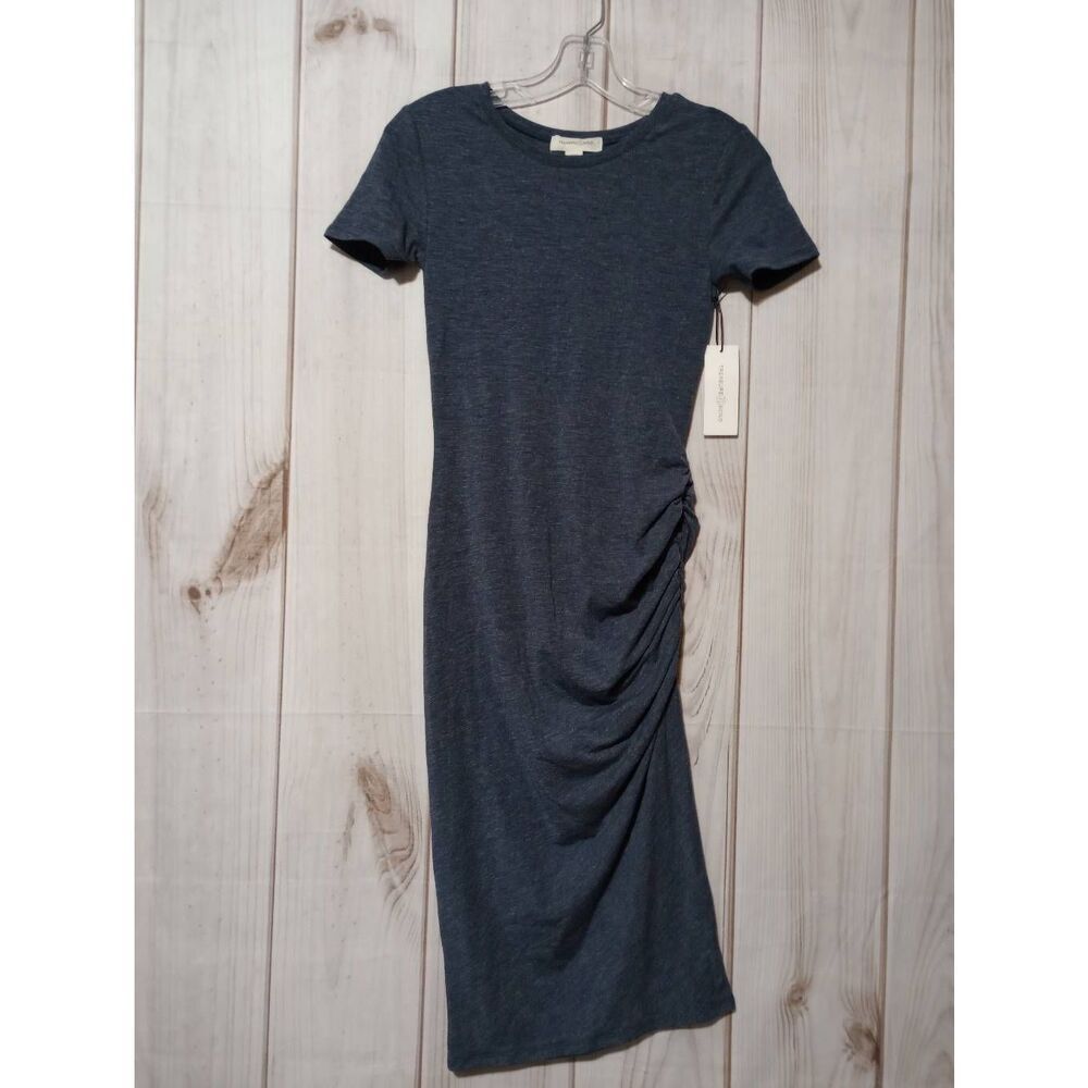 Treasure and Bond Dress Ladies XXS Gray Short Sleeve Long BodyCon